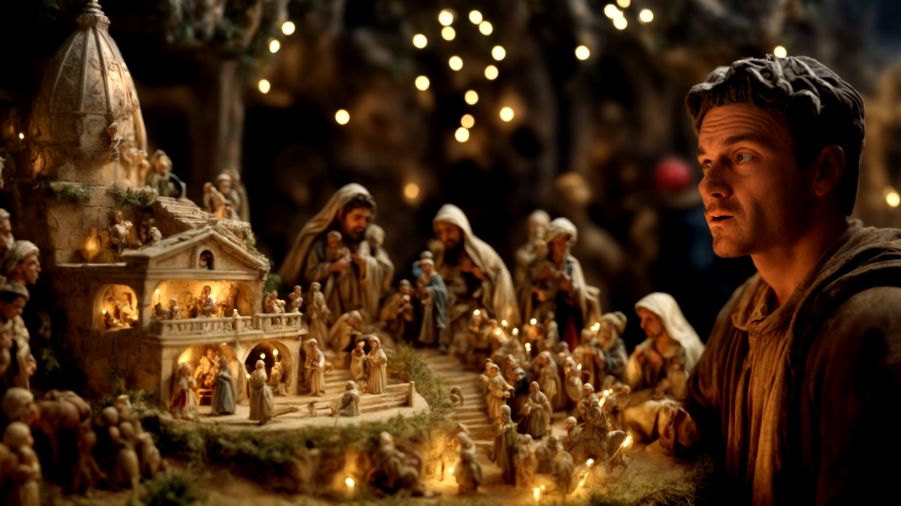 Presepe natalizio artigianato italiano"