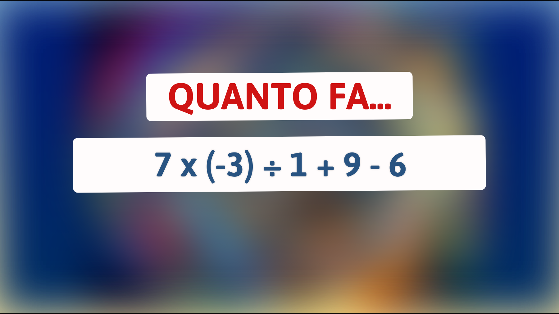 Scopri se sei un vero genio risolvendo questo semplice indovinello matematico: il risultato ti sorprenderà!"