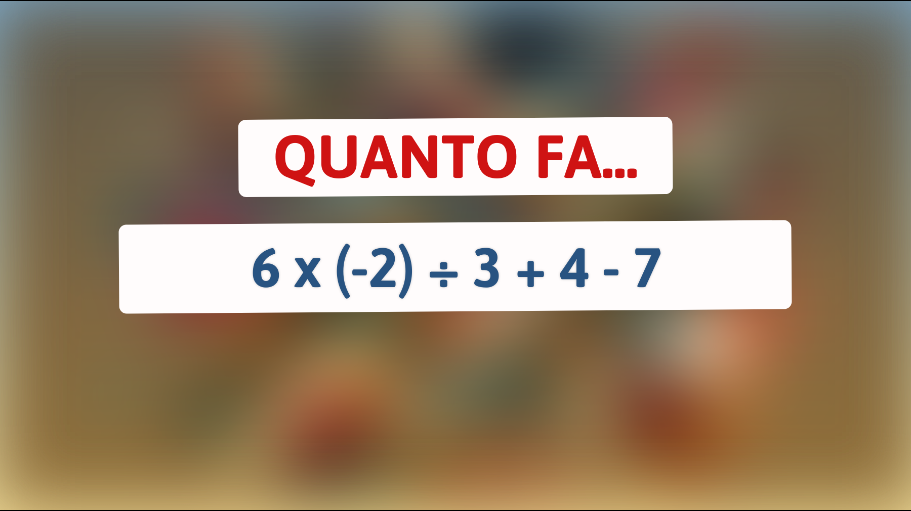 Sei davvero una mente geniale? Risolvi questo enigma matematico e sfida il tuo QI con un calcolo apparentemente semplice ma che mette in difficoltà i più brillanti!"