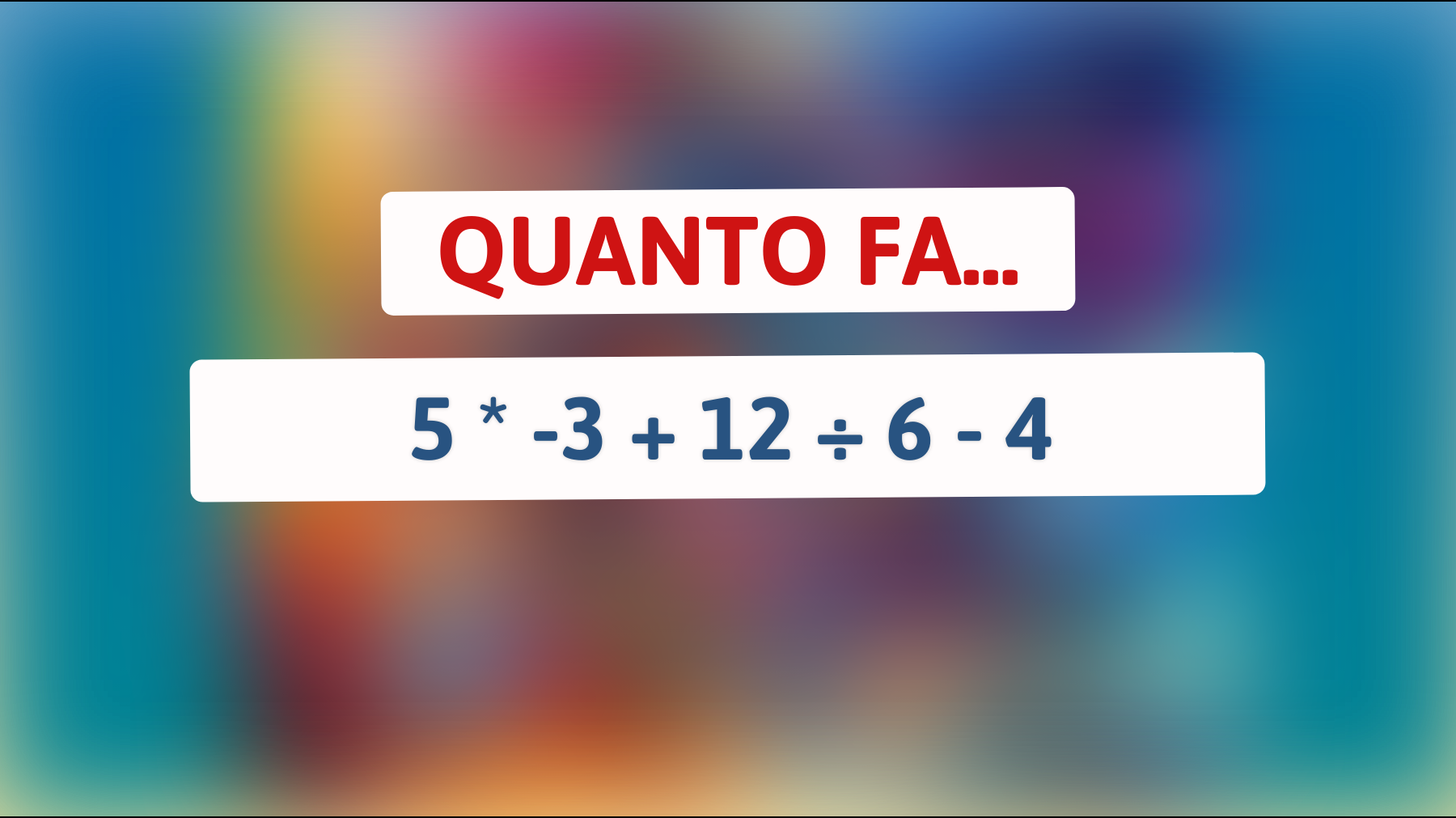 Solo i più intelligenti risolvono questo enigma matematico: sei tra loro? Scoprilo subito!"