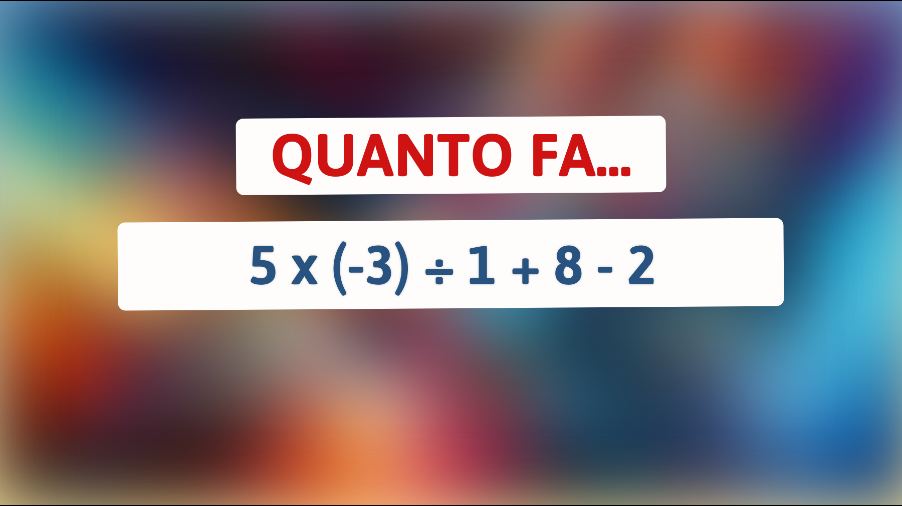 Scopri l'indovinello matematico che solo il 1% delle persone riesce a risolvere! Sei abbastanza geniale per trovare la risposta?"